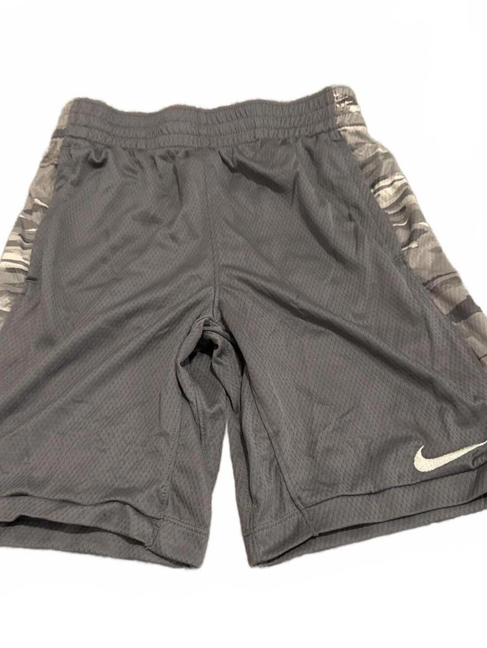 Nike Boys Dri-FIT Athletic Shorts Large Gray - Breathable Sportswear